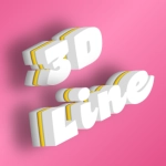 3d line text effect