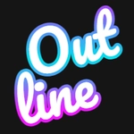 Outline logo effect