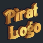 Gold pirate inscription font effect