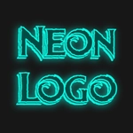 The designer of neon 3D inscriptions with a contour